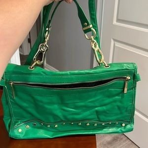 Olive + Joy Green Bag with Gold details and hardware NWOT